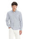 Levi's Men's Shirt Long Sleeve White/Blue.
