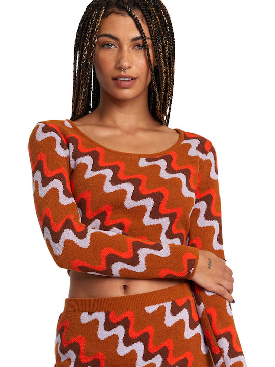 Damen Langarm Pullover Braun
