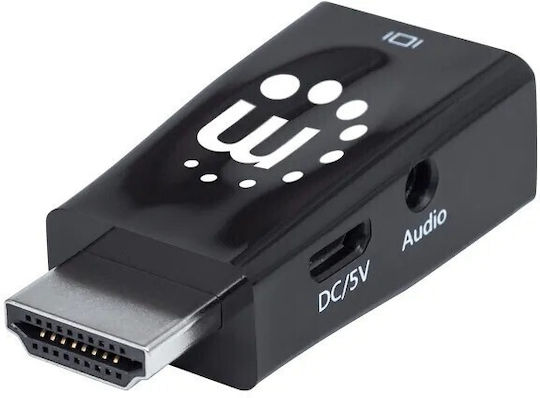 Manhattan Converter HDMI male to VGA / micro USB 2x female 1pcs 151542