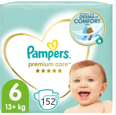 Pampers Scutece cu bandă adezivă Premium Care Nr. 6 pentru 13+ kgkg 152buc