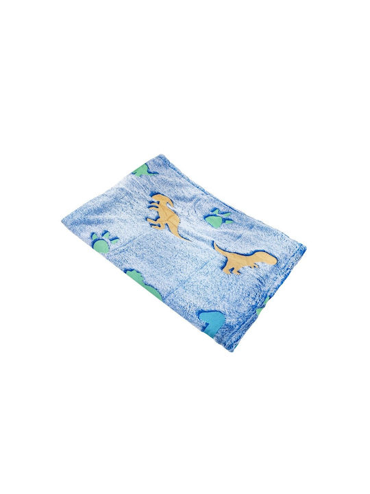 Κουβέρτα Fleece Φωσφορίζουσα Μπλε 116x157εκ.