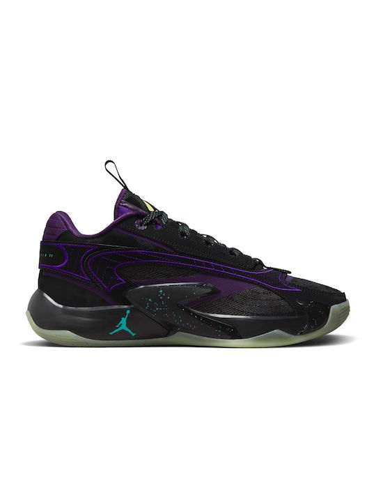 Jordan Luka 2 Scăzut Pantofi de baschet Black / Grand Purple / Aurora Green / Glow