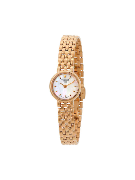 Tissot Γυναικείο Ρολόι 19.5mm Μπαταρίας με Χρυσό Μεταλλικό Μπρασελέ