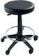 Wheeled Stool Black