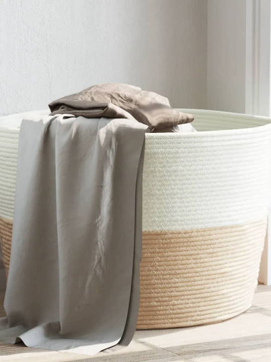 vidaXL Collapsible Laundry Basket 60x60x36cm Beige