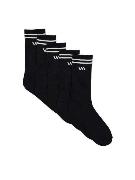 RVCA Men's Socks BLK/BLACK 5Pack