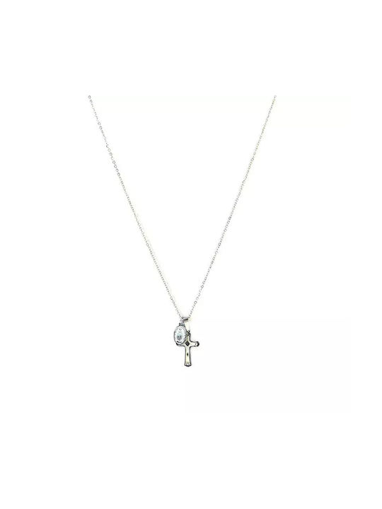 Men's Cross from Steel with Chain