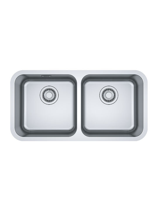 Franke Bell Bcx 120-35-35 Υποκαθήμενος Νεροχύτης Inox Μ77.5xΠ40cm Ασημί