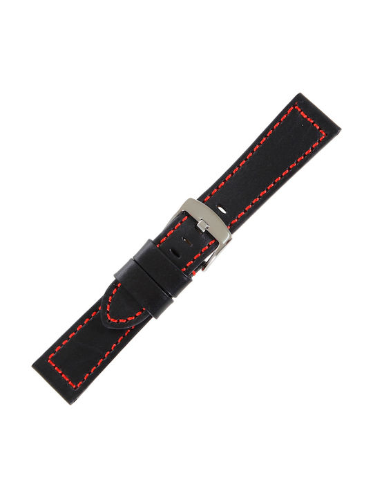 Tzevelion Leather Strap Black 20mm