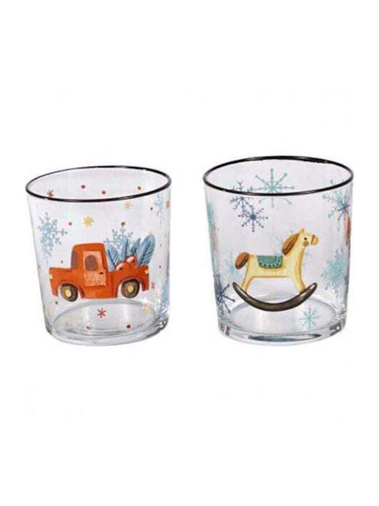 Nερού Christmas Glass Glass Transparent H8.5xD8.5cm 1pcs