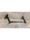 Gloria Montat pe perete Raft Baie Sticlă 60x12x0.6cm Neagră