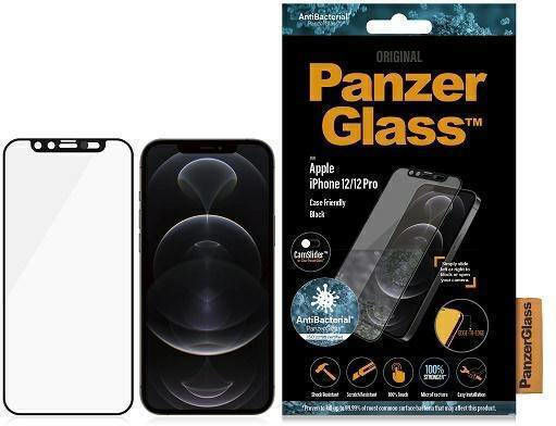 Antibakteriell Gehärtetes Glas Schwarz (iPhone 12 / 12 Pro)