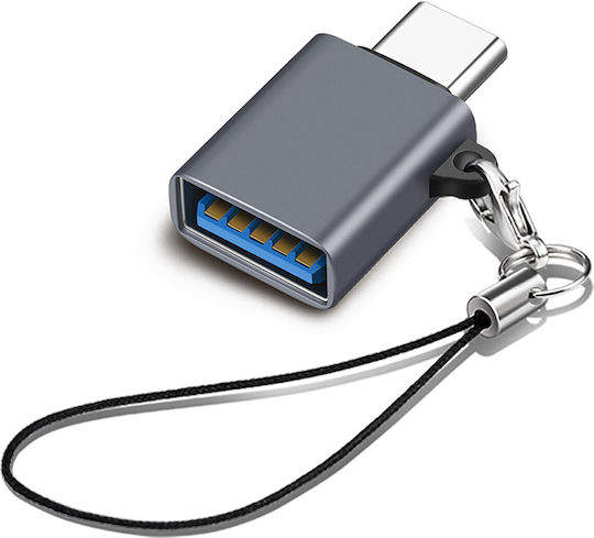 Moxom LX-AX803 Конвертор USB-C Мъжки в USB-A Женски Сив 1 Брой