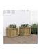 vidaXL Garden Set 2 Planters Wooden Brown