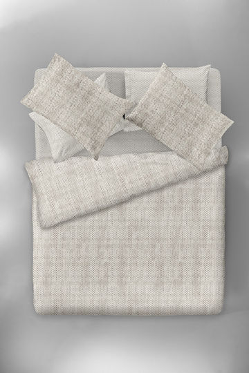 Saint Clair Duvet Cover Set Cotton Queen with 2 Pillowcases 225x250 Narciso Natural