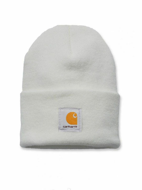 Carhartt WATCH HAT Beanie Unisex Σκούφος Πλεκτός σε Λευκό χρώμα