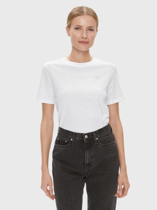 Calvin Klein Badge Damen T-Shirt Polka Dot White