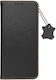 Techwave Pure Umschlag Rückseite Leder Schwarz (iPhone 15 Pro Max)