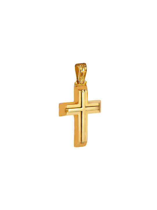 Daskalakis Herren Gold Kreuz 14K