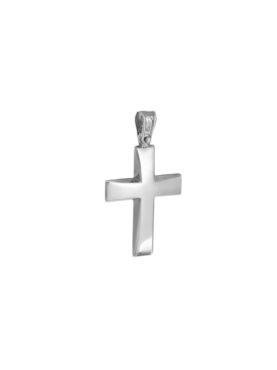 Daskalakis Herren Weißgold Kreuz 14K