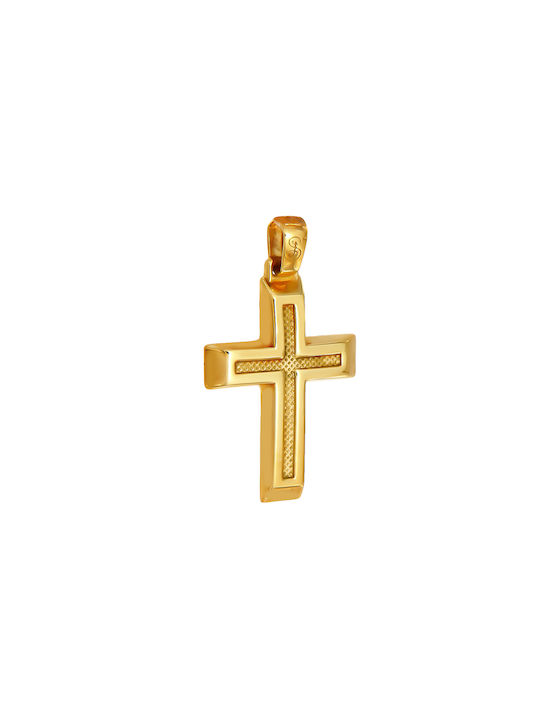 Daskalakis Herren Gold Kreuz 14K