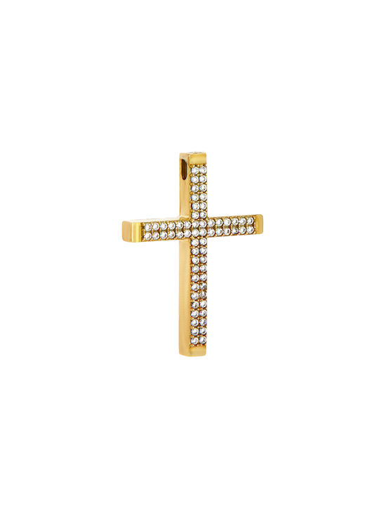 Daskalakis Damen Gold Kreuz 14K