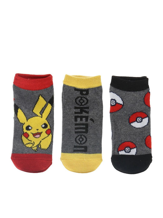 Детски къси чорапи Pokémon dark grey 3 Чифта