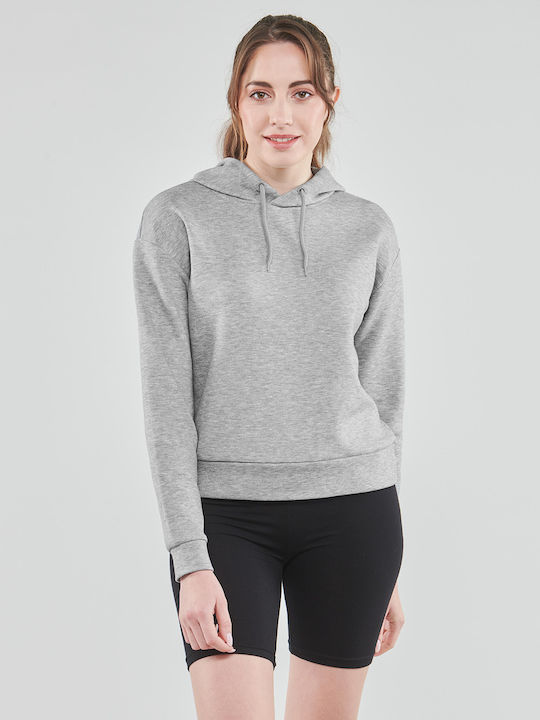 Only Damen Sweatshirt Kapuzen Light Grey Melange