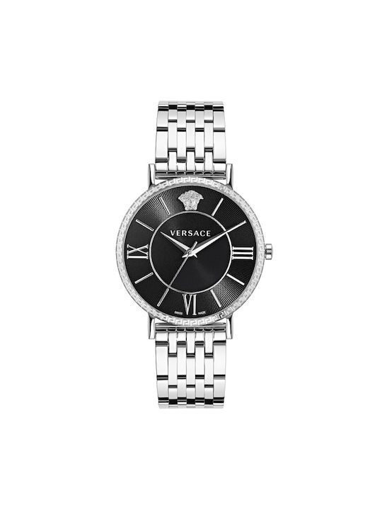 Versace Watch Battery with Silver Metal Bracelet