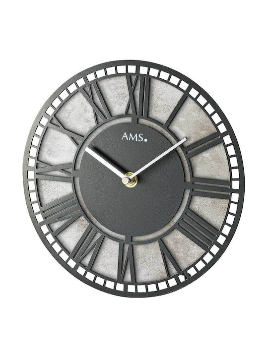 AMS Wall Clock Black