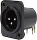 Plug XLR male 5pcs Black (01.095.0014)
