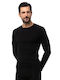 Minerva Men's Undershirt Long-sleeved BLACK