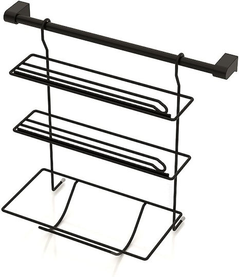 Tekno-Tel Wall Mounted Metallic Black Roll Dispenser 30x19x38cm MG032B