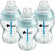 Tommee Tippee Plastic Baby Bottle Set Advanced Anti-Colic with Silicone Nipple for 0+, 0+ m, months 260ml 3pcs