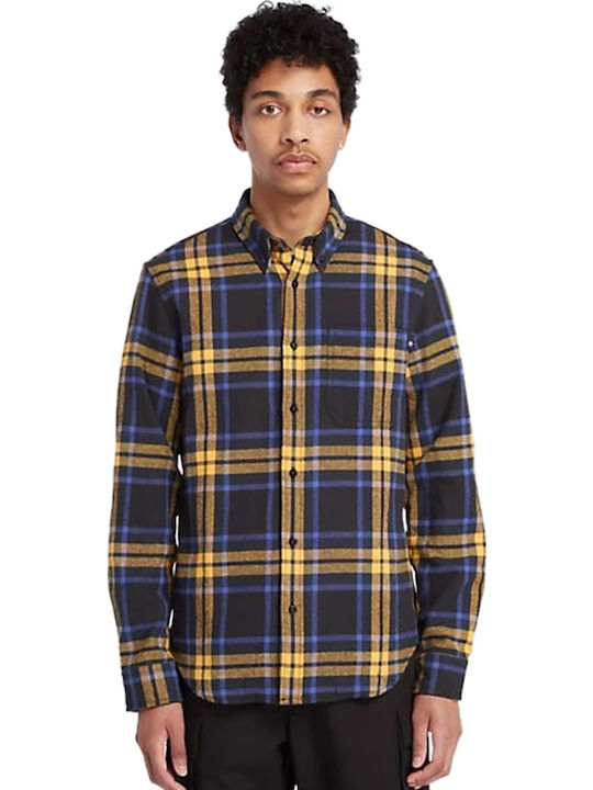 Timberland Long-sleeved Flannel Shirt Black