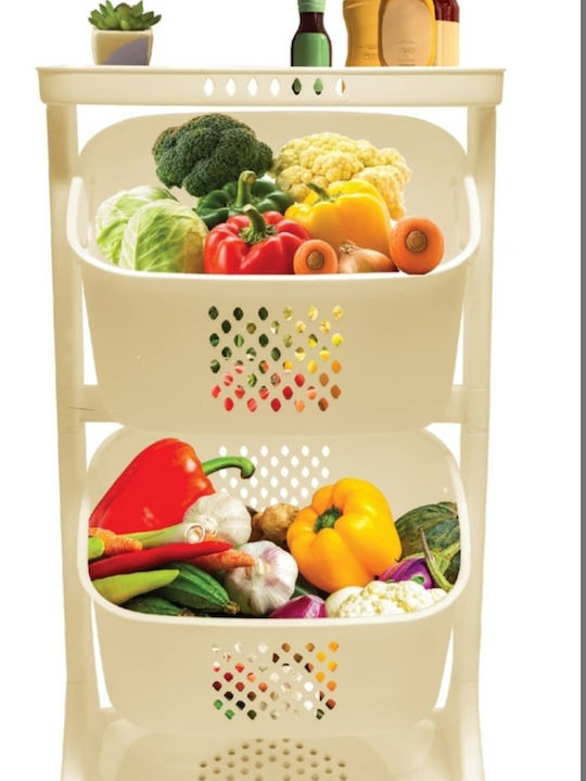 TnS Kitchen Rack Plastic 2 Tiers White