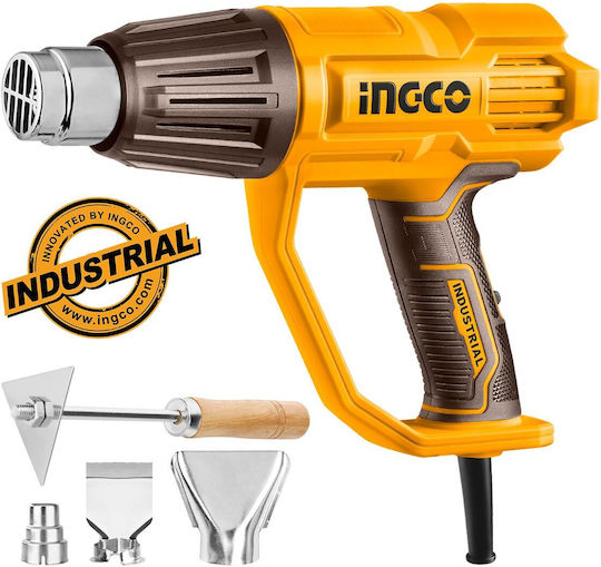 Ingco Πιστόλι Θερμού Αέρα 2000W με Ρύθμιση Θερμοκρασίας εως και 450°C