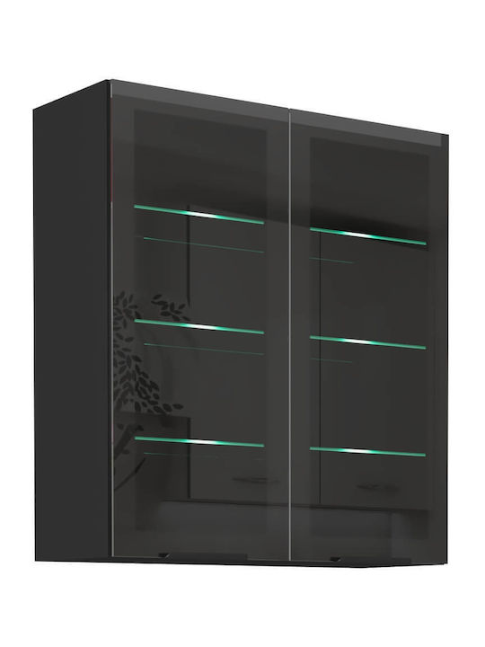 Monaco Cabinet Wall Black 80x31x92pcs