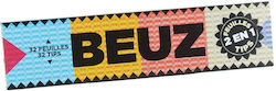 Beuz Slim King Size Rolling Papers with Cone Tips 32 Sheets