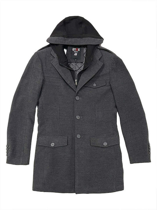 Ustyle Men's Coat grey