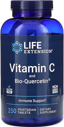 Life Extension Vitamin C & Bio-Quercetin Phytosome Vitamin for Immune System Boost, the Skin & Antioxidant Action 1000mg 250 Tablets