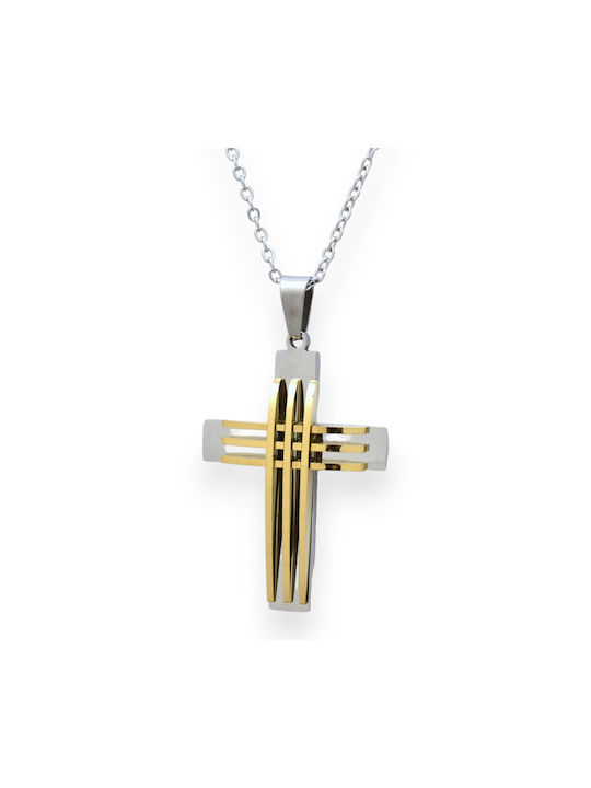 Goldjewels Men's Cross from Steel