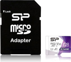 Silicon Power Superior Pro microSDXC 128GB Class 10 U3 V30 A1 UHS-III με αντάπτορα
