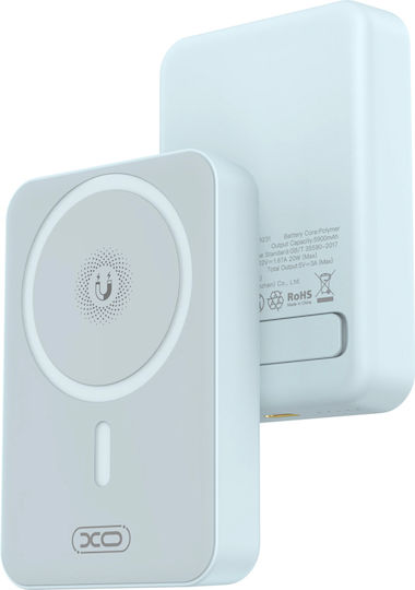 XO PR231 MagSafe Power Bank 10000mAh 15W με Θύρα USB-C Quick Charge 2.0 Γαλάζιο