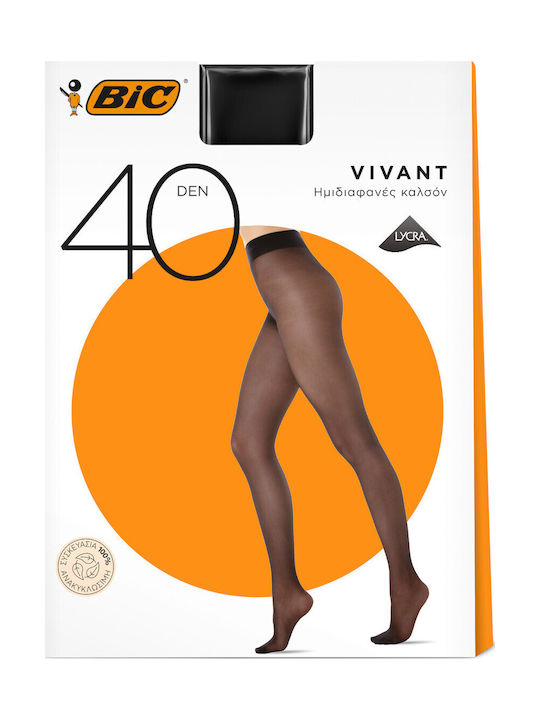 Vivant Women's Pantyhose 40 Den Black