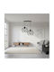 Pakketo Zocie Black Ceiling Pendant Light Rail with E27 Socket 30x30x70cm