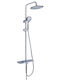 Inter Ceramic Kristi Στήλη Ντουζ χωρίς Μπαταρία 116cm Ασημί