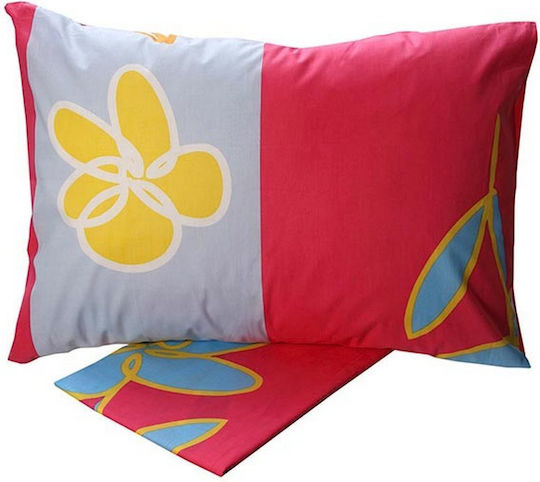 Sunshine Sheet Sets Single 160x260cm. Cotton Feelings Printed Pink 3pcs