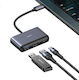 Usams USB-Hub 5 Anschlüsse USB 3.0 mit USB-C Verbindung Grau