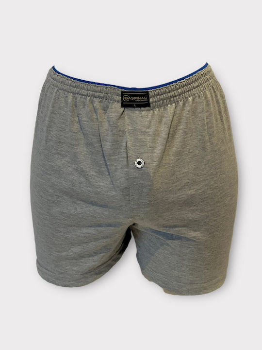 Baspinar Men's Boxer Grey with Patterns